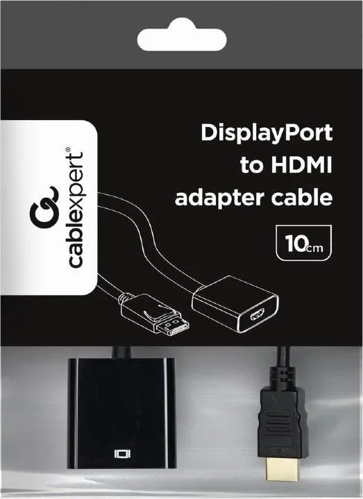CABLEXPERT αντάπτορας DisplayPort TO HDMI, μαύρο — εικόνα 2