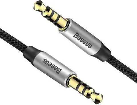 BASEUS Yiven M30 καλώδιο ήχου, 3.5mm, 1m, μαύρο