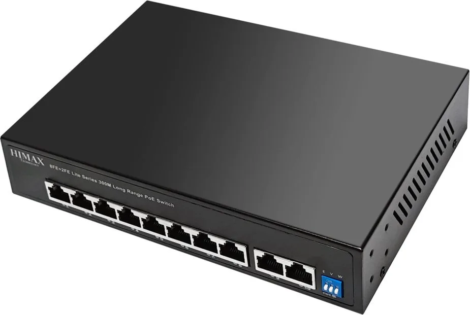 HIMAX PoE switch PS1802E-L, 8x Ethernet PoE & 2x Ethernet θύρες, έως 100Mbps — εικόνα 4