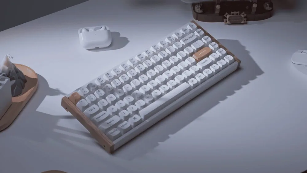 Keychron K2 HE (K2H-Q1) Wireless Magnetic Hall Effect RGB Keyboard 75% US Special Edition Wood White — εικόνα 4