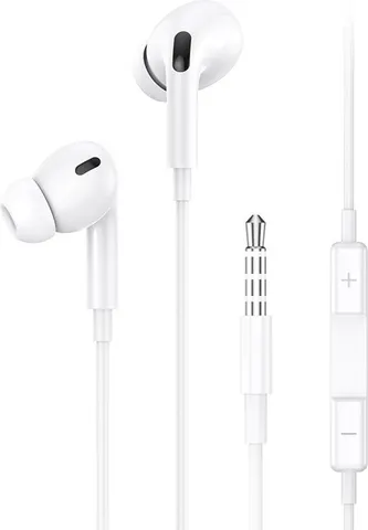 USAMS earphones με μικρόφωνο EP-41, 3.5mm σύνδεση, Φ10mm, 1.2m, λευκά