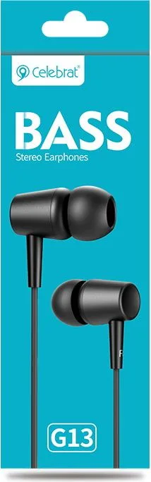CELEBRAT earphones με μικρόφωνο G13, 3.5mm σύνδεση, Φ10mm, 1.2m, μαύρο — εικόνα 5