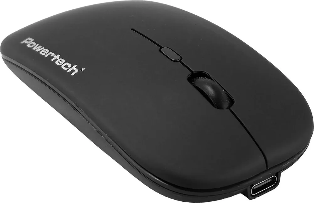 POWERTECH ασύρματο ποντίκι PT-1381, 2.4GHz & Bluetooth, έως 1600DPI, 500mAh, μαύρο — εικόνα 2