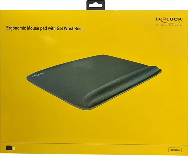 DELOCK mousepad για laptop με στήριγμα καρπού 12601, 320x420mm, μαύρο — εικόνα 4