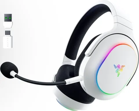 Razer BARRACUDA X WHITE Chroma - RGB Wireless & Bluetooth - PC/PS5/Switch/Android Gaming Headset