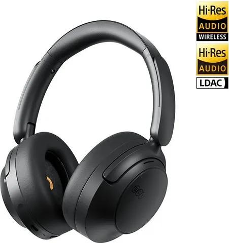 QCY H3S Headphones Black - Type-C & Bluetooth 6.0 ANC iOS/Android Call Noise Cancelling Heasdet 102h