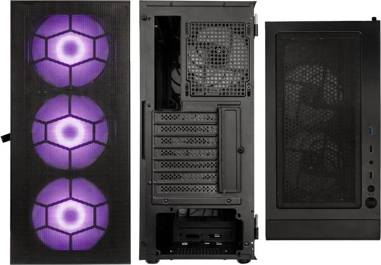Kolink Observatory HF Plus Mesh ARGB PWM Midi Tower Case Black with 6x ARGB PWM Fans (5x140mm 1x120) — εικόνα 9