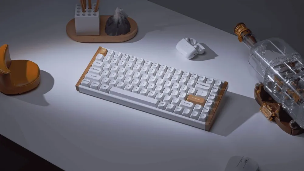 Keychron K2 HE (K2H-Q1) Wireless Magnetic Hall Effect RGB Keyboard 75% US Special Edition Wood White — εικόνα 3