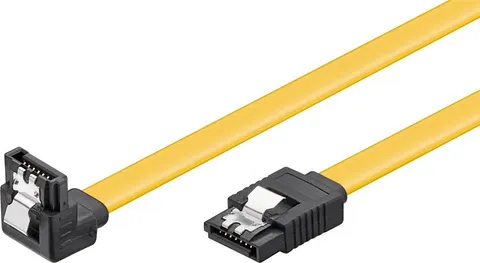 GOOBAY καλώδιο SATA 95018, γωνιακό, 6Gbps, 0.3m, κίτρινο