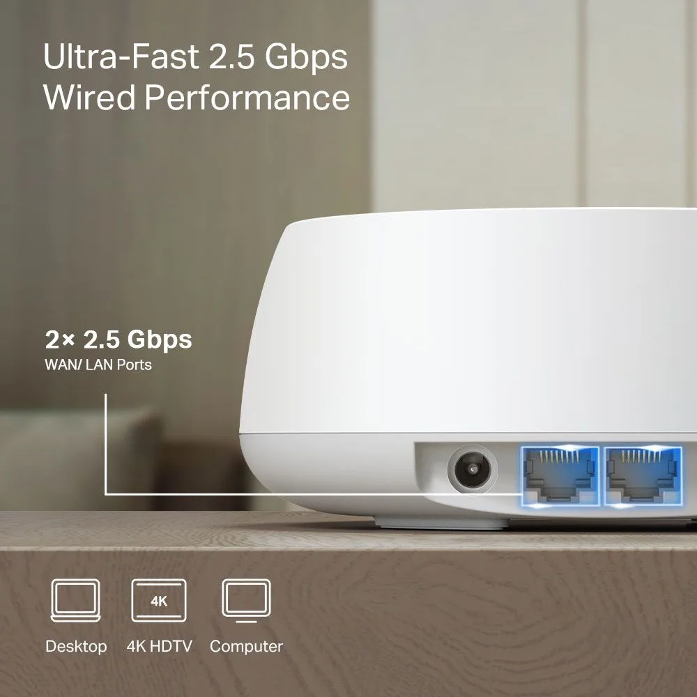 TP-LINK Home Mesh WiFi 7 System Deco BE25, 3600Mbps ΒΕ3600, V1.0 — εικόνα 5