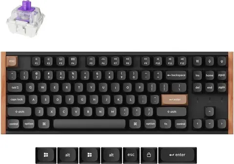 Keychron K8 HE (K8H-F1) Special Wood Edition Wireless Magnetic Hall Effect RGB Keyboard 80% US