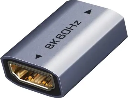 CABLETIME αντάπτορας HDMI CT-HEF8K-AG, 8K/60Hz, 4K/120Hz, 48 Gbps, γκρι