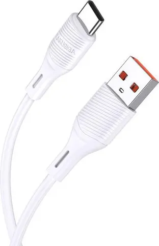 KAKUSIGA καλώδιο USB-C σε USB KSC-953, σιλικόνης, 3A, 480Mbps, 1m, λευκό