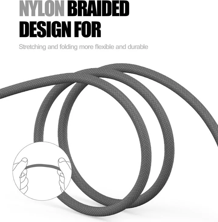 LDNIO καλώδιο USB σε USB-C/Lightning/Micro USB LC93, 3.4A, 1.2m, γκρι — εικόνα 3