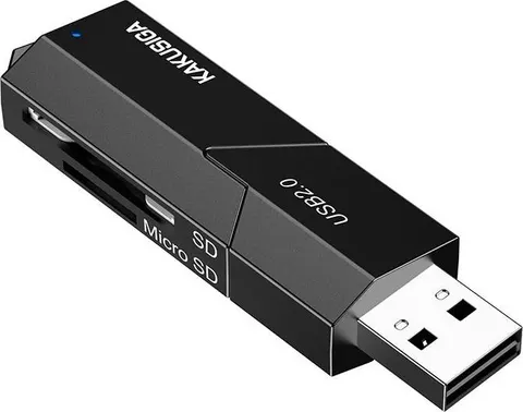 KAKUSIGA card reader KSC-1411 για SD & micro SD, 480Mbps, USB σύνδεση, μαύρο