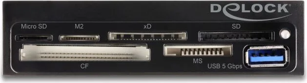 DELOCK USB 19-pin card reader 91759, CF/SD/micro SD/xD/MS/M2/USB, 5Gbps — εικόνα 2