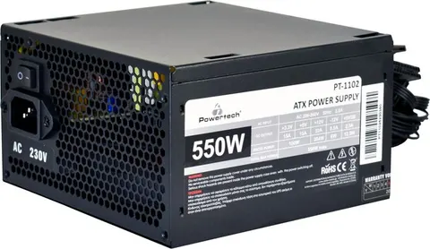 POWERTECH τροφοδοτικό για PC PT-1102, 550W, ATX, 120mm Fan