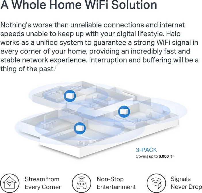 MERCUSYS Mesh Wi-Fi 6 System Halo H70X, 1.8Gbps Dual Band, 3τμχ, V. 1.20 — εικόνα 3