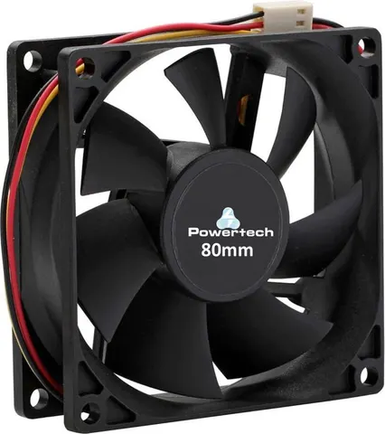 POWERTECH ανεμιστήρας PT-155, 80 x 80 x 25mm, 12V, 3pin & 4 βίδες