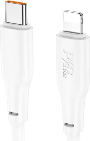 HOCO X93 καλώδιο φόρτισης και δεδομένων Force, Lightning, 1m, 20W, λευκό