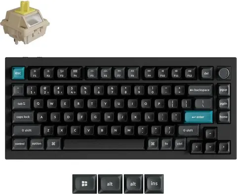 Keychron Q1 Ultra (Q1U-M4) ZMK RGB 8K Wireless Custom Mechanical Keyboard-Banana Switch 75% US
