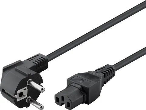GOOBAY καλώδιο τροφοδοσίας 93277, γωνιακό, 0.75mm², 2m, μαύρο