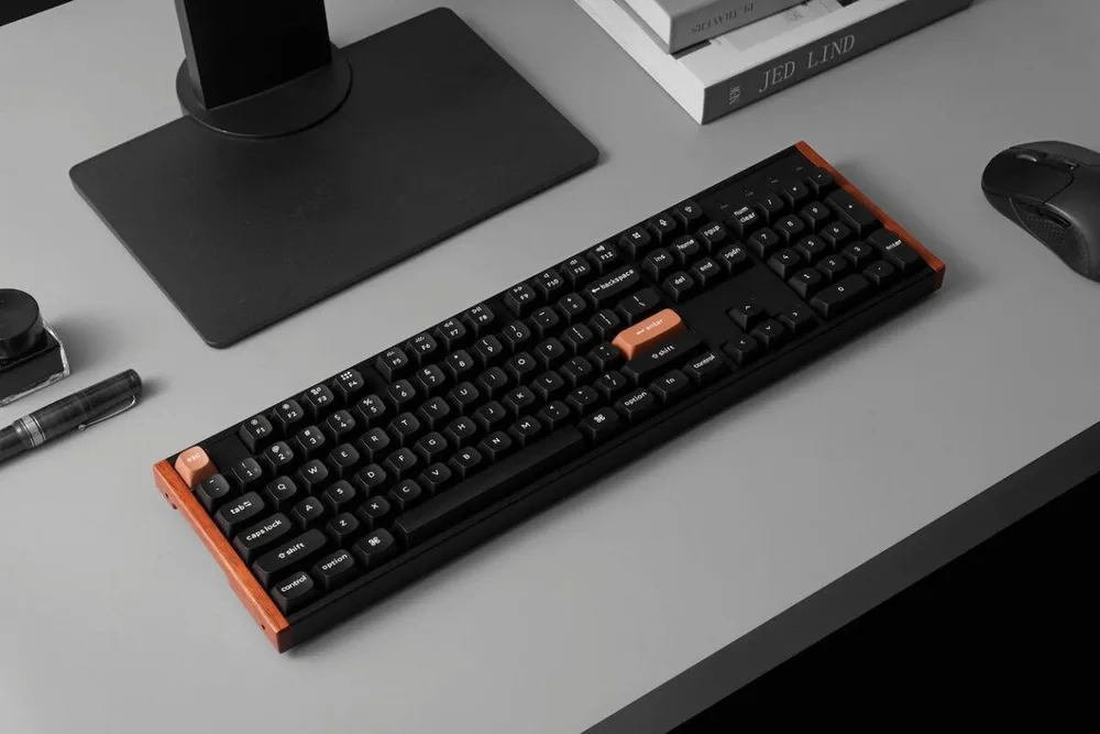 Keychron K10 HE (K10H-F1) Special Wood Edition Wireless Magnetic Hall Effect RGB Keyboard 100% US — εικόνα 3