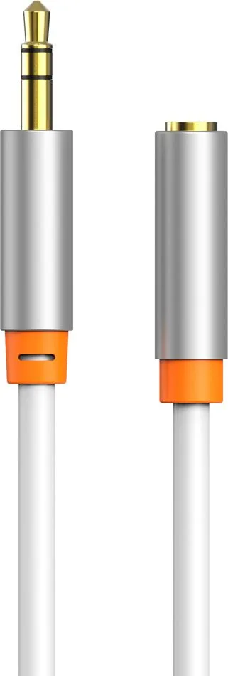 CABLETIME καλώδιο προέκτασης ήχου 3.5mm CT-AV311-P12G, gold plated, 0.5m, λευκό — εικόνα 2