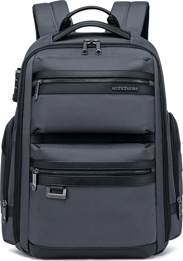 ARCTIC HUNTER τσάντα πλάτης B00682 με θήκη laptop 15.6", USB, λουκέτο TSA, 23.5L, γκρι — εικόνα 5