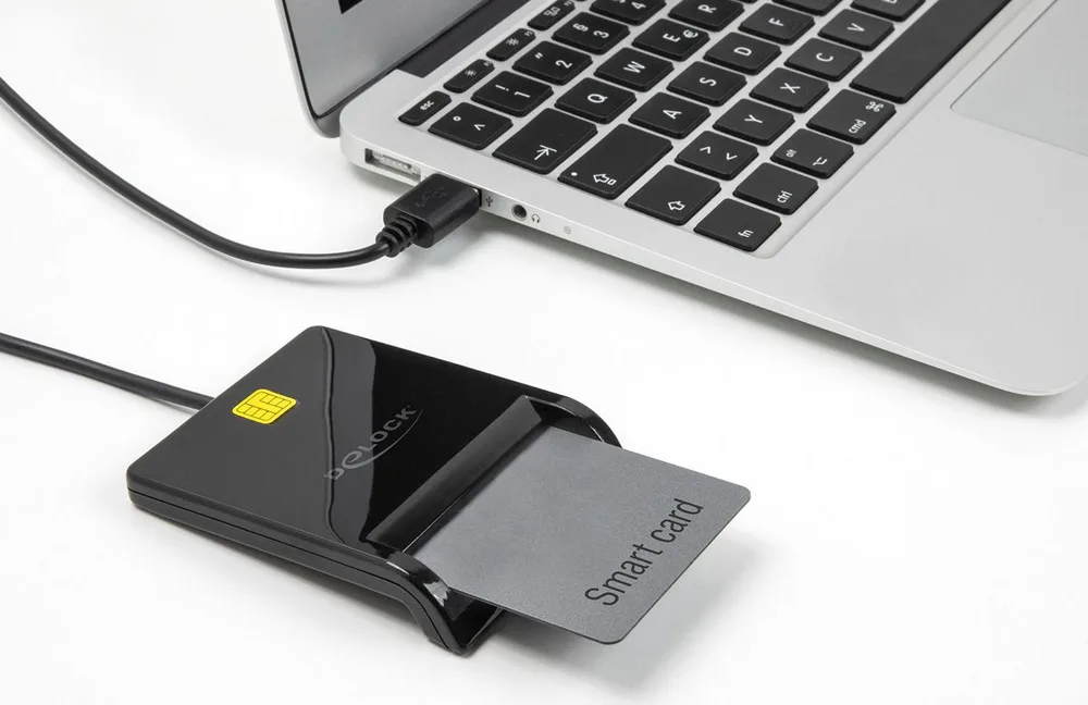DELOCK card reader 91724 για smart card, USB σύνδεση, 480Mbps, μαύρο — εικόνα 2