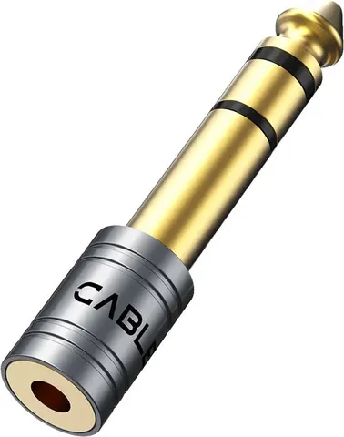 CABLETIME αντάπτορας ήχου 6.3mm σε 3.5mm CT-6M3F-AG, gold plated, γκρι