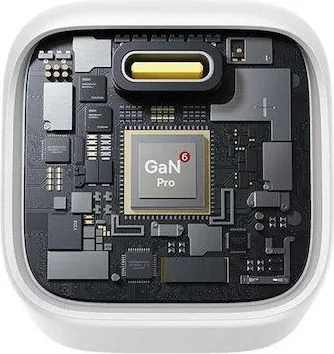 BASEUS Picogo GAN, φορτιστής ΓΡΗΓΟΡΗΣ φόρτισης, θύρα Type-C, 45W, ΛΕΥΚΟΣ — εικόνα 2