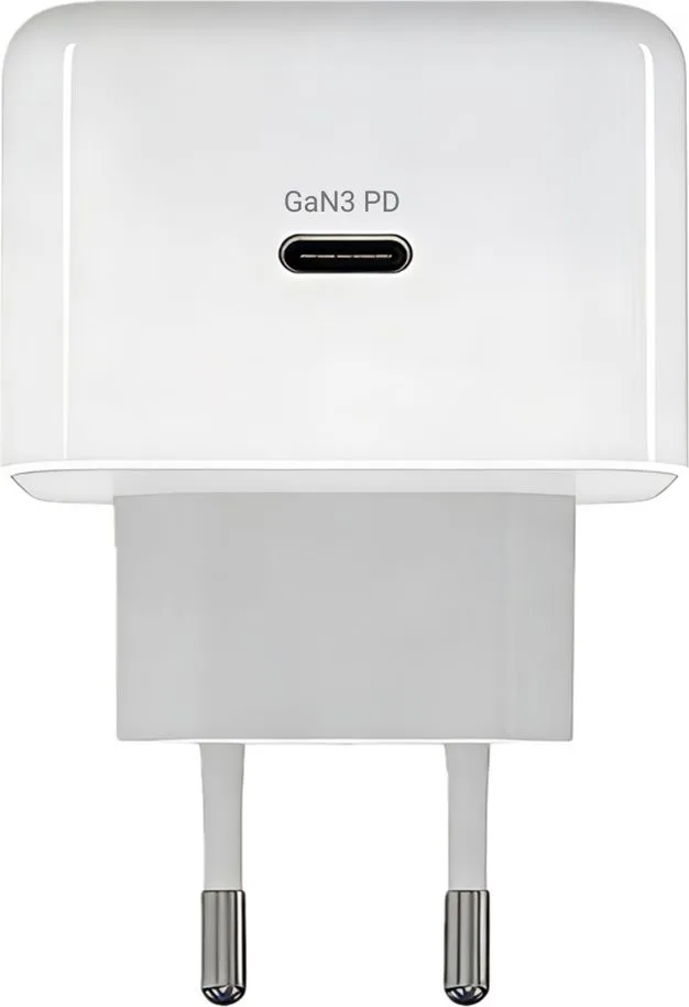 POWERTECH φορτιστής τοίχου PT-1581 με καλώδιο, USB-C, 40 έως 60W, GaN, AVS, λευκός — εικόνα 2