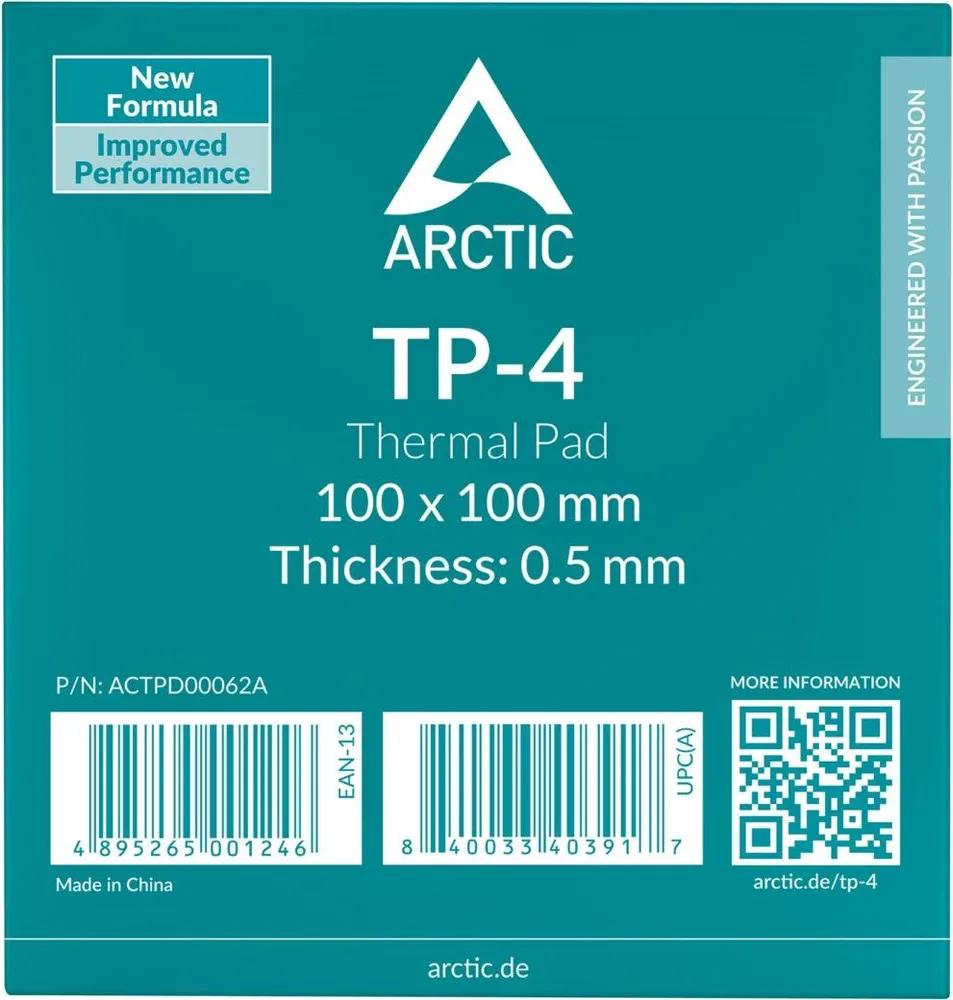 Arctic TP-4 100x100mm, 0.5mm Premium Performance Thermal Pad — εικόνα 3