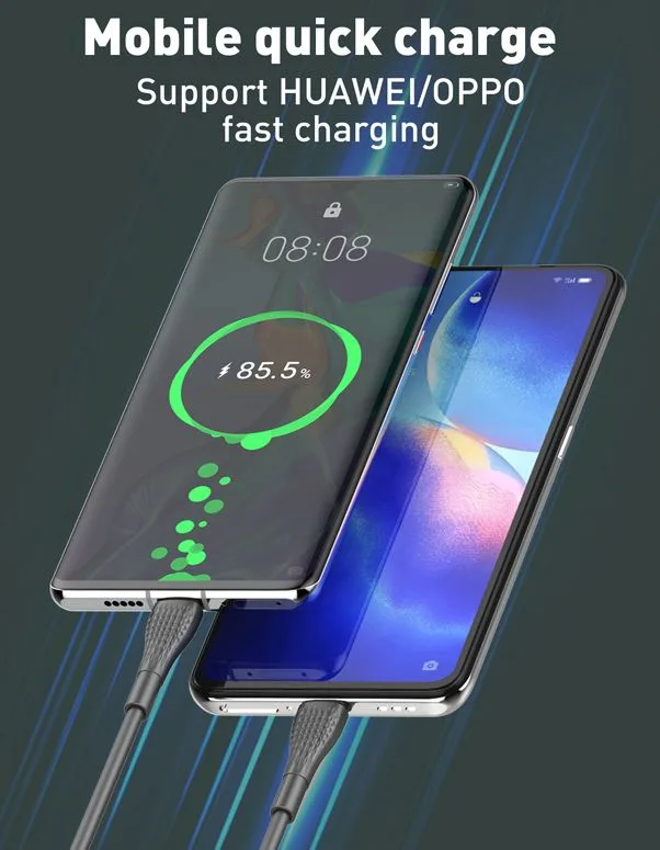 LDNIO καλώδιο USB-C σε USB-C LC671C, 65W PD, 1m, γκρι — εικόνα 2