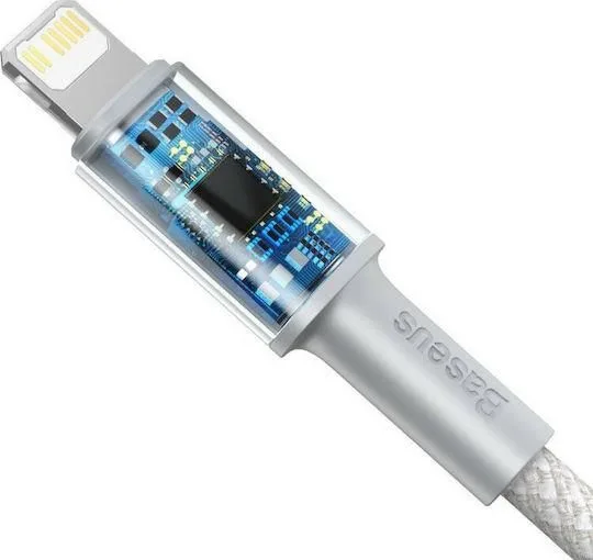 BASEUS High Density, καλώδιο ΓΡΗΓΟΡΗΣ φόρτισης, Type-C ΣΕ Lightning, 20W, 2m, λευκό — εικόνα 4