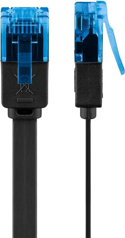 GOOBAY καλώδιο δικτύου 96301, CAT 6A U/UTP, flat, 500MHz, Copper, 0.50m, μαύρο — εικόνα 4
