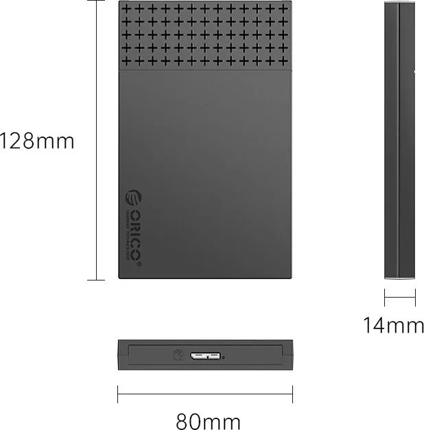 ORICO θήκη για 2.5" SATA HDD/SSD 2526U3-V1, 5Gbps, μαύρη — εικόνα 8