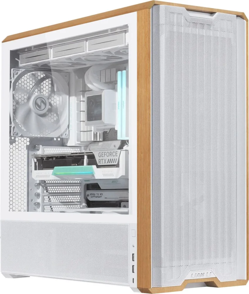 LIAN LI LANCOOL 217 White - Wood Accent - ATX PC Case (5 FANS) 2 x 170mm, 1 x 140mm & 2 x 120mm PWM — εικόνα 6