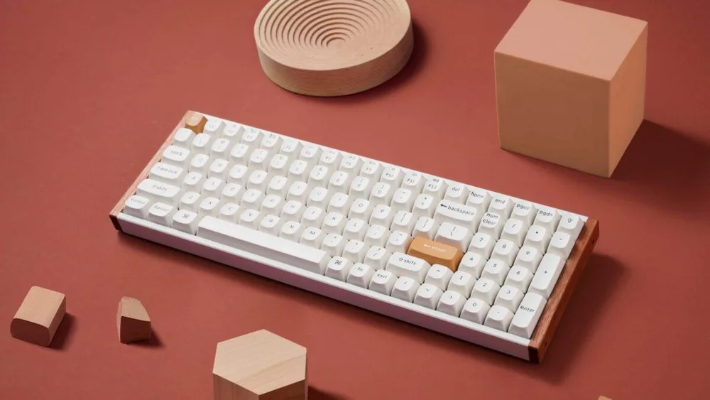 Keychron K4 HE (K4H-Q1) Special Wood Edition White Wireless Magnetic Hall Effect RGB Keyboard 96% US — εικόνα 4