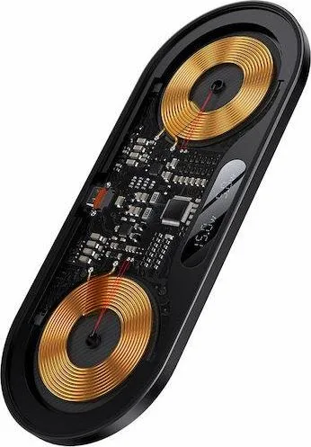 BASEUS Digital LED Display, ΑΣΥΡΜΑΤΟΣ φορτιστής, 2 ΣΕ 1, 20W, μαύρο — εικόνα 3