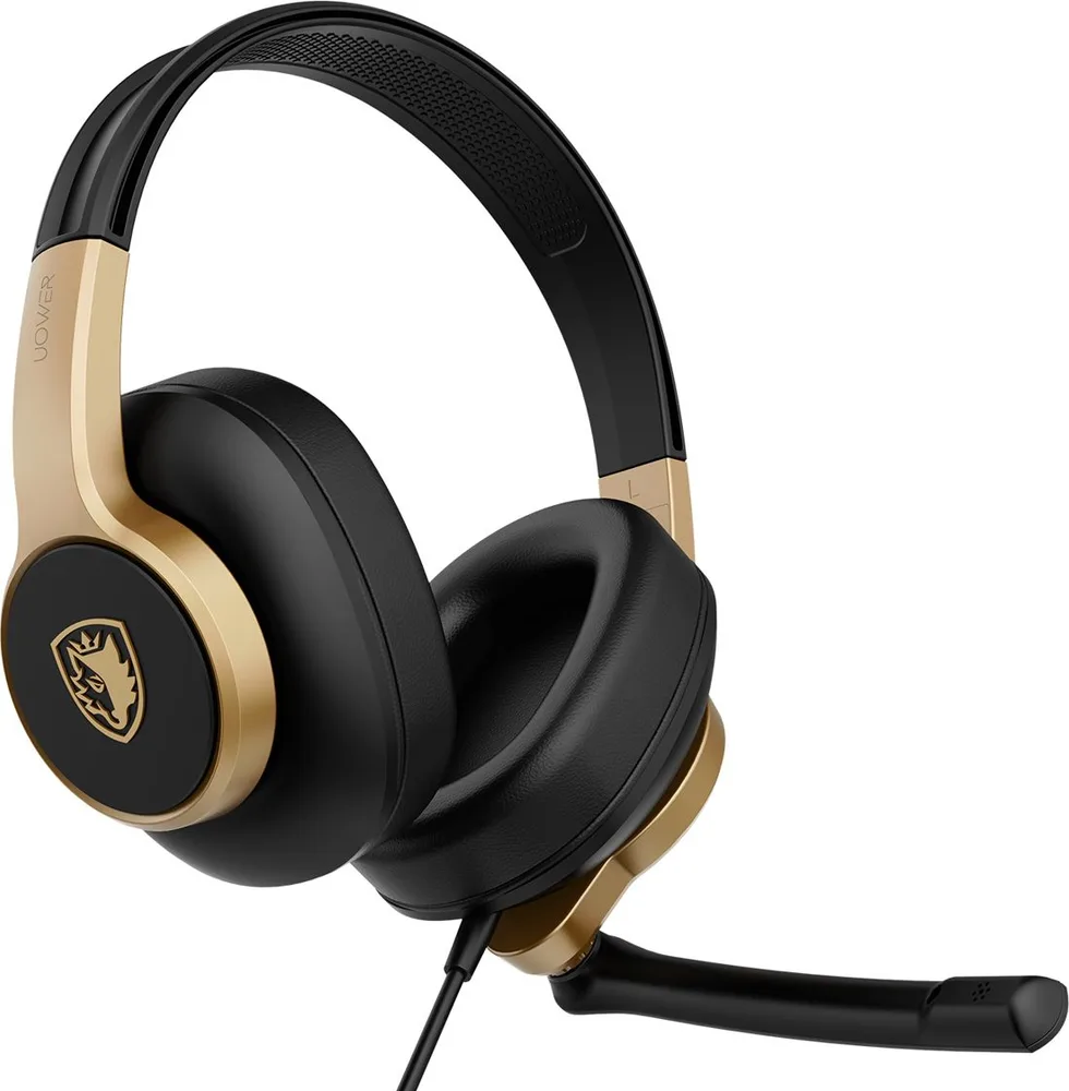 SADES gaming headset UPOWER, 3.5mm σύνδεση, 40mm, μαύρο/χρυσό — εικόνα 5