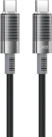XO NB-Q282B καλώδιο ΣΙΛΙΚΟΝΗΣ Type-C ΣΕ Type-C 60W, μαύρο