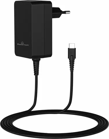 POWERTECH φορτιστής laptop PT-1155, USB-C PD, universal, 45W, μαύρος