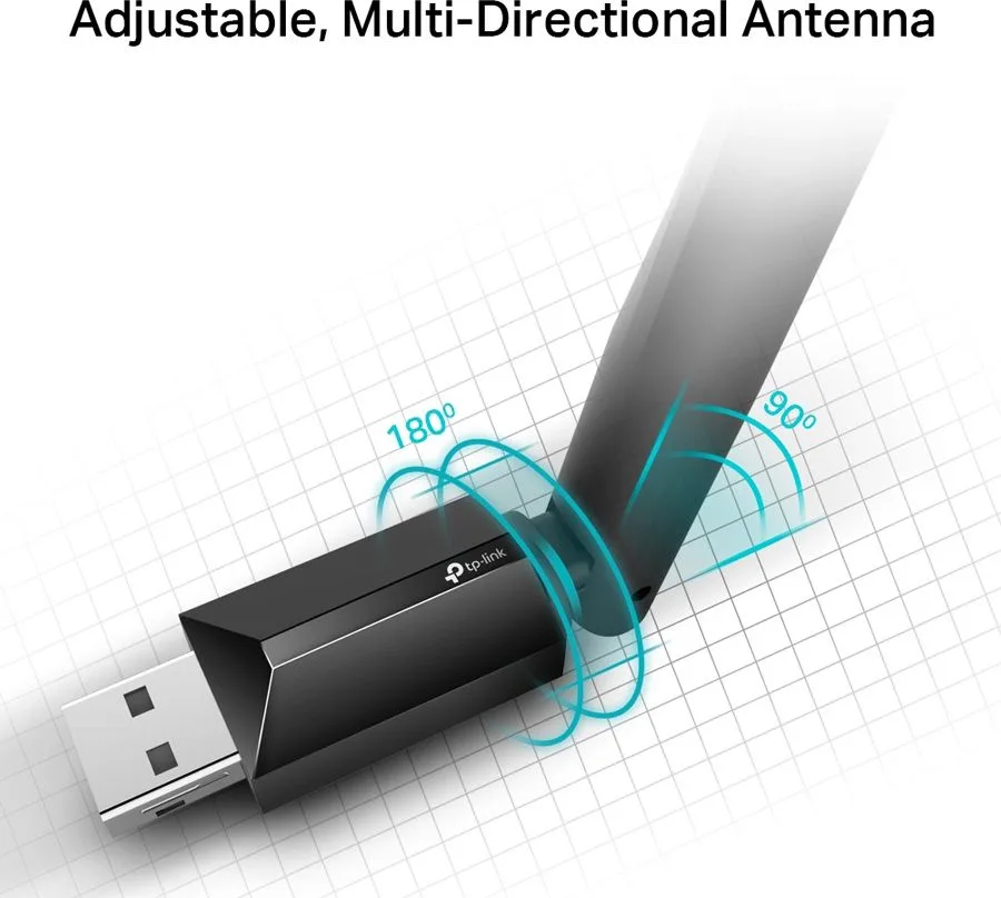 TP-LINK ασύρματος USB αντάπτορας δικτύου Archer T2U Plus, 600Mbps, V.1 — εικόνα 2