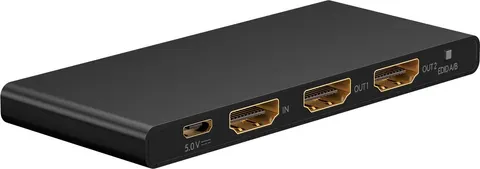GOOBAY HDMI splitter 58481, 1-in σε 2-out, 4K/60Hz, μαύρο