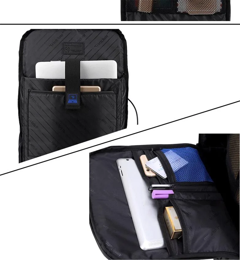 ARCTIC HUNTER τσάντα πλάτης 1500346 με θήκη laptop 15.6", 15L, μαύρη — εικόνα 6