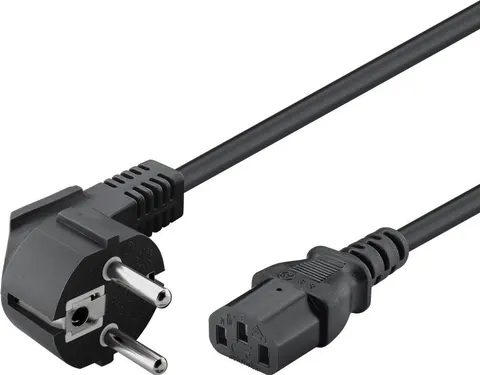 POWERTECH καλώδιο τροφοδοσίας CAB-P032, 3x 1mm², copper, 5m, μαύρο