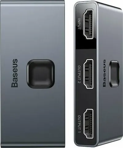 BASEUS Matrix, ΔΙΑΚΟΠΤΗΣ HDMI Switch 2 ΣΕ 1, 1 ΣΕ 2, γκρι