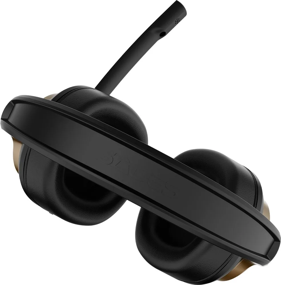 SADES gaming headset UPOWER, 3.5mm σύνδεση, 40mm, μαύρο/χρυσό — εικόνα 3